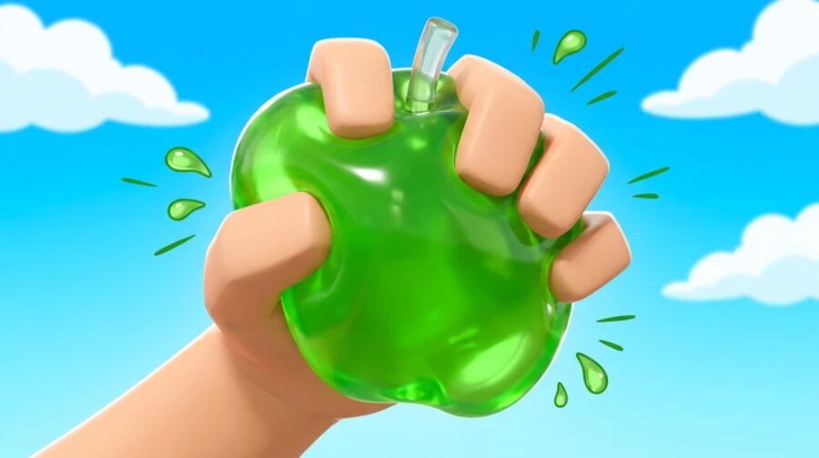 Clean the Squishies — squeezable green apple squishy
